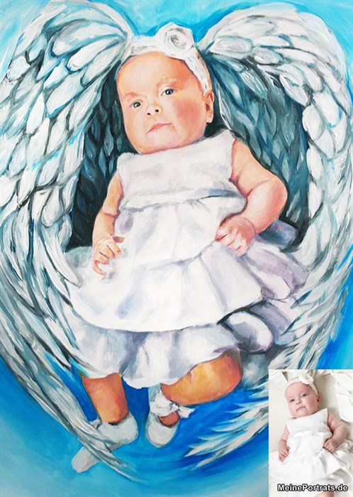 Gemälde baby engel Taufe