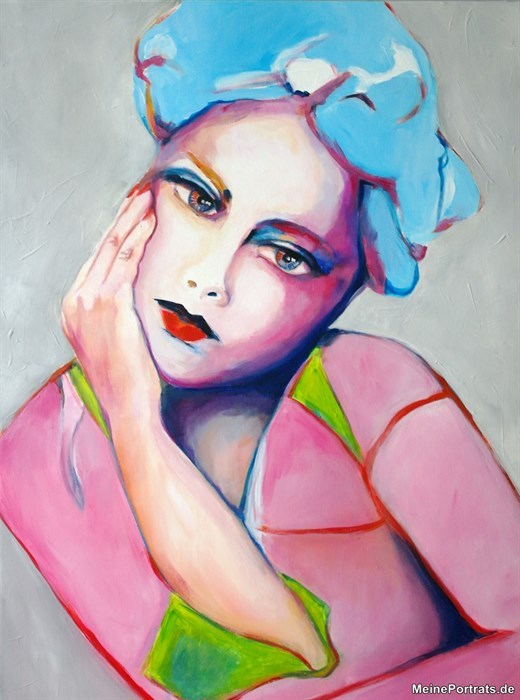abstrakte Porträt Malerei Frau
